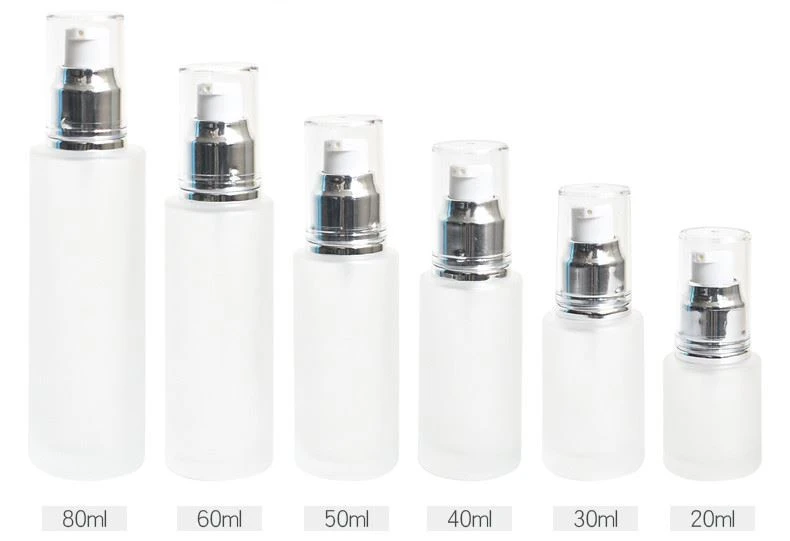 glass cosmetics pump bottle specifications