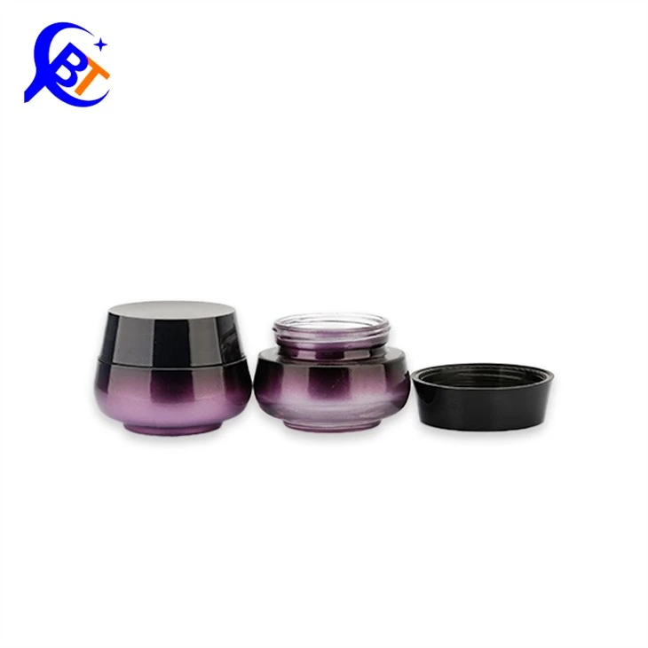 Purple Glass Cosmetic Jars