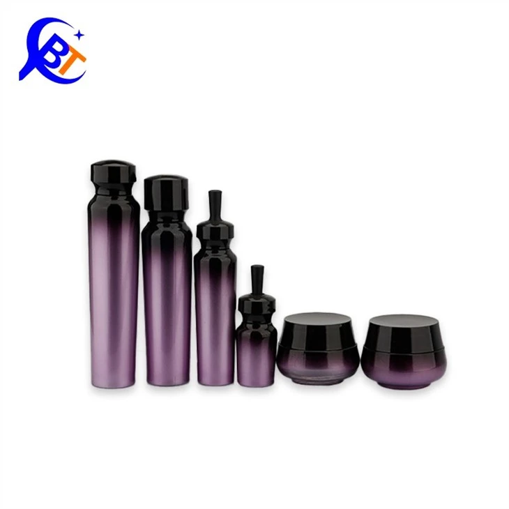 Purple Glass Cosmetic Jars